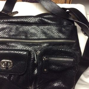 Black leather crossbody